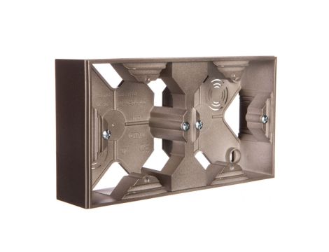 AS Puszka natynkowa podwójna satyna light PNP-2G/45