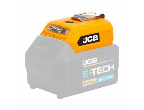 JCB ADAPTER DO ŁADOWANIA USB, Z LATARKĄ LED