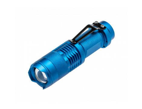 HOGERT LATARKA KIESZONKOWA ALUMINIOWA 1*AA/1*14500 3.7V(BEZ BATERII),5W,250LM,IP20,200M