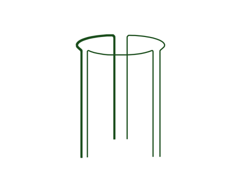 PODPORA PIERŚCIENIOWA DO ROŚLIN  1/3 KOŁA ŚREDNICA 40cm / wys. 90cm