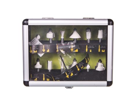 Komplet frezów widiowych trzpień 8 mm 12 szt. plastikowa kasetka do przechowywania 57H210 /12szt./