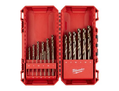 MILWAUKEE WIERTŁA KOBALTOWE DO METALU HSS-G CO  KOMPLET 19 sztuk 1-10mm