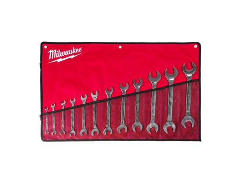 MILWAUKEE KLUCZ DWUSTRONNIE PŁASKI ZESTAW 12szt. %%%