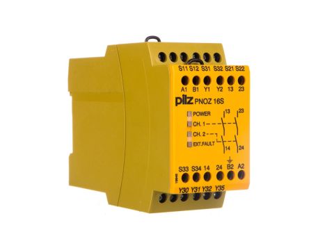 Przekaźnik bezpieczeństwa 2N/O PNOZ 16S 24VDC/230 VAC 774076, 1-W0IV7