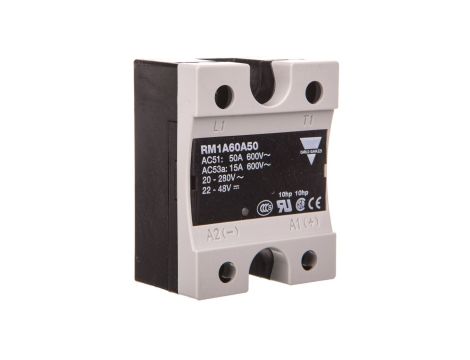 Przekaźnik półprzewodnikowy jednofazowy 42-660V AC 50A 20-280VAC/22-48VDC RM1A60A50