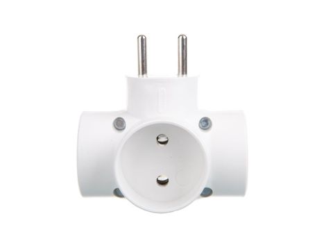 Rozgałeźnik wtyczkowy 4x2P biały R-47