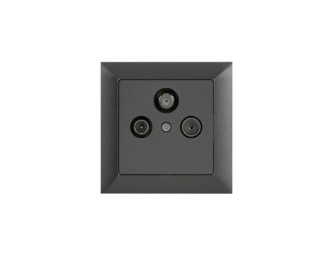 PREMIUM Gniazdo antenowe RTV/SAT przelotowe białe GAPS/P-Pr