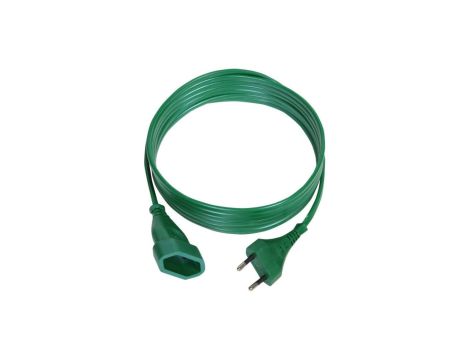 Przedłużacz 1-gniazdo b/u Euro 2,5A 10m /OMYp 2x0,75/ zielony PS-11