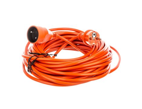 Przedłużacz ogrodowy 1-gniazdo z/u 16A 15m /H05VV-F 3x1,5/ pomarańczowy PS-170