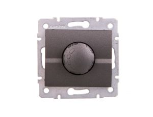 LOGI Ściemniacz obrotowy 500W z filtrem śrubowe 10AX 250V Grafit 25260