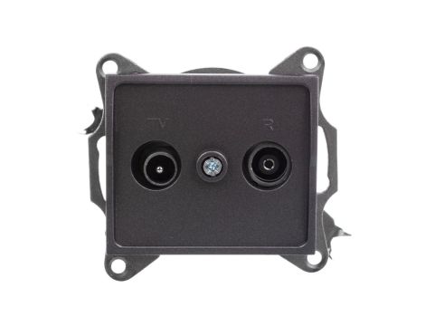 LOGI Gniazdo antenowe RTV przelotowe Grafit 25277