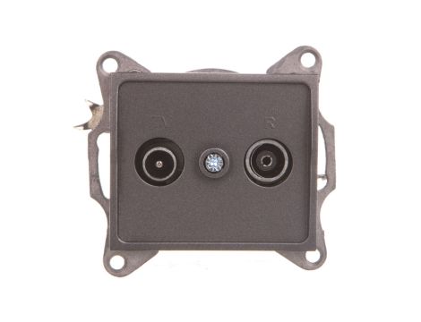 LOGI Gniazdo antenowe RTV końcowe Grafit 25278