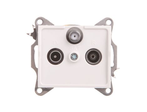 LOGI Gniazdo antenowe RTV/SAT przelotowe Biały 25102