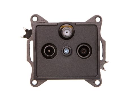 LOGI Gniazdo antenowe RTV/SAT końcowe Grafit 25280