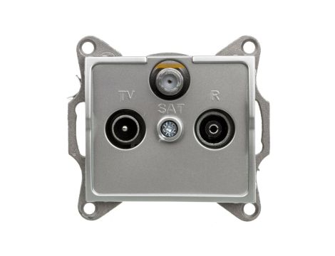 LOGI Gniazdo antenowe RTV/SAT końcowe Srebrny 25221