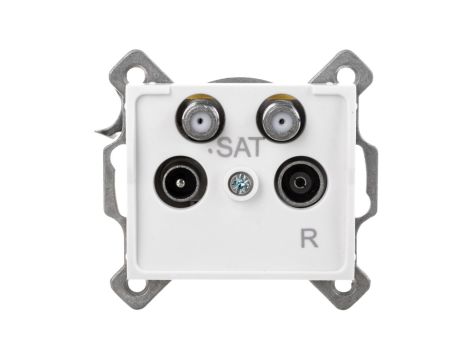LOGI Gniazdo antenowe TV/2xSAT końcowe Biały 25105