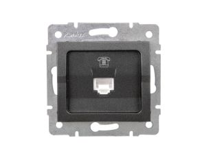 LOGI Gniazdo telefoniczne 1xRJ11 Grafit 25283