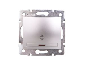 DOMO Łącznik schodowy z LED szybkozłączka 10AX 250V srebrny 011140243 24845