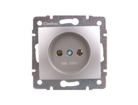 DOMO Gniazdo pojedyncze śrubowe 16A 250V srebrny 011210143 24848