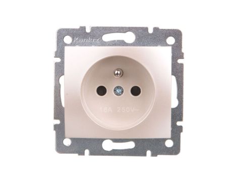 DOMO Gniazdo pojedyncze ochrona styków śrubowe 16A 250V perłowy biały 011250130 24971