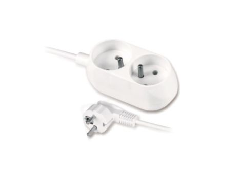 Przedłużacz 2-gniazda z/u 10A 2m /OMY 3x1/ biały PS-270