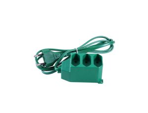Przedłużacz 3-gniazda b/u Euro 2,5A 5m /OMYp 2x0,75/ zielony PS-362 P