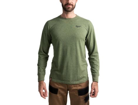 MILWAUKEE T-SHIRT Z DŁUGIM RĘKAWEM - ZIELONY HTLSGN-XL