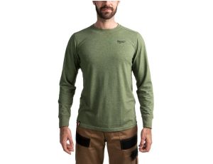 MILWAUKEE T-SHIRT Z DŁUGIM RĘKAWEM - ZIELONY HTLSGN-XXL