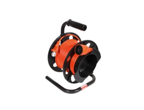 Przedłużacz ogrodowy bębnowy 1-gniazdo b/u 10A 40m /OMY 2x1/ pomarańczowy PS-160