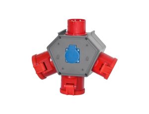 Rozdzielnica POLYBOX - wtyk odbornikowy 32A 5p, gniazda 2x16A 5p, 32A 5p, 230V