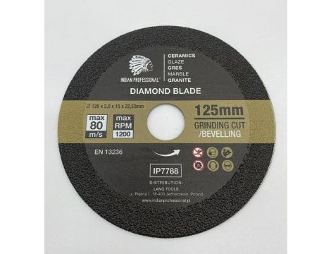 TARCZA DIAMENTOWA 125mm x 2,0mm x 22,2mm GRINDING BLADE /INDIAN PROFESSIONAL - 2