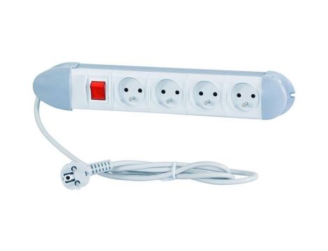 Przedłużacz listwowy MODULA 4x230V, OWY 3x1mm2 - 1,5m z wyłącznikiem