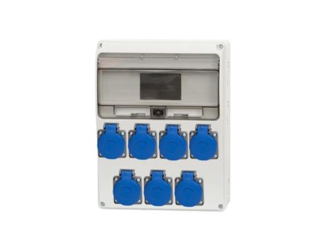 Rozdzielnica LAGO 11M - gniazda 7x230V /11 modułów/