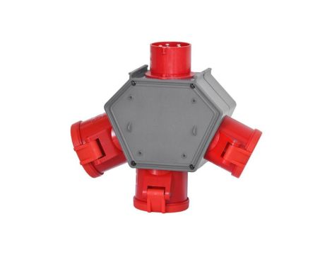 Rozdzielnica POLYBOX - wtyk odbornikowy 16A 5p, gniazda 3x16A 5p