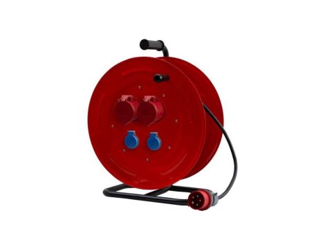 Przedłużacz siłowy na bębnie metalowym MAKARA-460 OW 5x2,5 2x16A 5p, 2x230V, wtyczka 16A 5p - 35m