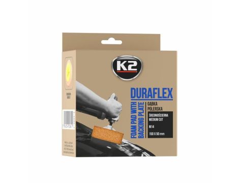 K2 GĄBKA 150MM GŁADKA DURAFLEX ŚREDNIOŚCIERNA M14