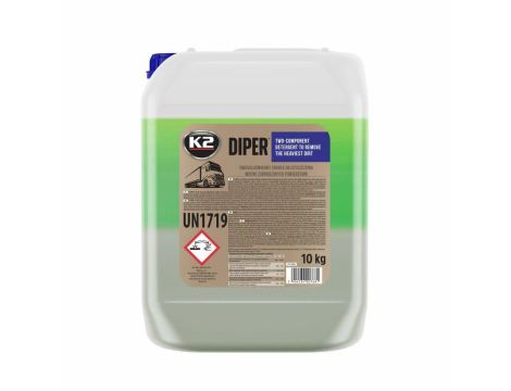 K2 NAJMOCNIEJSZY, DWUSKŁADNIKOWY PREPART DO USUWANIA NAJCIĘŻSZYCH ZABRUDZEŃ Z PLANDEK, TIR-ÓW, CYSTE