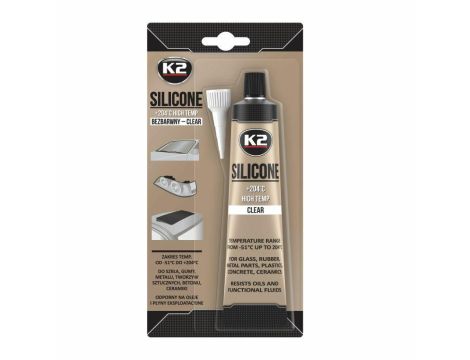 K2 PŁYNNA USZCZELKA. SILIKON BEZBARWNY 85G ZAKRES TEMPERATUR OD -51st DO 204st.