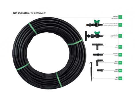 WĄŻ KROPLUJĄCY WATER DRIP ZESTAW 50 METRÓW - 3