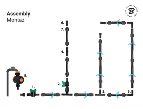 WĄŻ KROPLUJĄCY WATER DRIP ZESTAW 50 METRÓW - 4