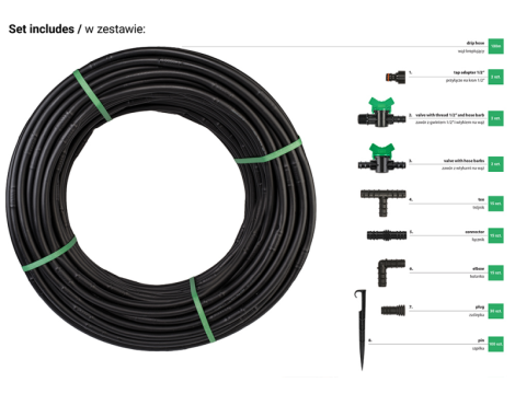 WĄŻ KROPLUJĄCY WATER DRIP ZESTAW 100 METRÓW - 2
