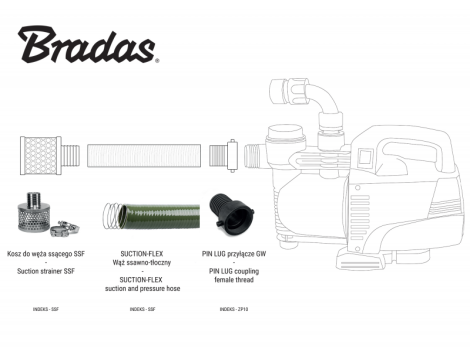 KOSZ DO WĘŻA SSAWNEGO  25 mm / 1"+ 2x GBS OBEJMY - 3