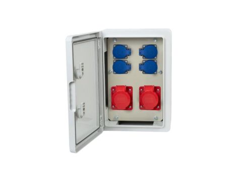 Rozdzielnica budowlana RB-250 - gniazda 2x16A 5p, 4x230V