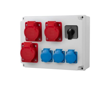 Rozdzielnica R-310 - gniazda 3x16A 5p, 3x230V, 0/1(63A)