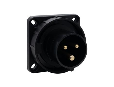 Wtyk przemysłowy tablicowy odbiornikowy 16A 3p 200V-250V /FE/ IP67 czarny