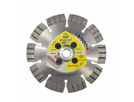 KLINGSPOR TARCZA DIAMENTOWA SEGMENTOWA 125mm x 2,4mm x 22,2mm  DT612UT Z ODSADZENIEM/DO PODCINANIA - 3