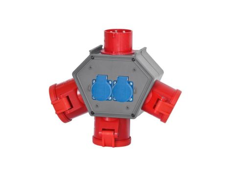 Rozdzielnica POLYBOX wtyk odbornikowy 32A 5p, gniazda 3x32A 5p, 2x230V