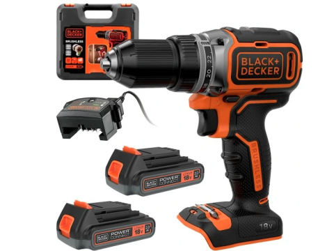 BLACK+DECKER WKRĘTARKA 18V BL186KB 52Nm 2x2,0Ah BL