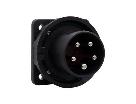 Wtyk siłowy tablicowy odbiornikowy 63A 5p 380V-415V /FE/ IP67 czarny
