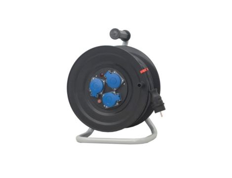 Przedłużacz na bębnie plastikowym NERO-290 3x230V IP44 3x1,5 (OPD) /50m/ z termikiem i kontrolką